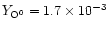 $Y_{\rm O^0} = 1.7\times10^{-3}$
