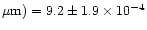 $\mu{\rm m}) = 9.2\pm1.9\times10^{-4}$