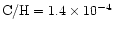 $\rm C/H = 1.4\times10^{-4}$