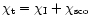 $\chi_{\rm t} = \chi_{\rm I} + \chi_{\rm sco}$