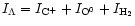 $I_{\Lambda } = I_{\rm C^+} + I_{\rm O^0} + I_{\rm H_2}$