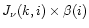 $J_{\nu}(k,i) \times \beta(i)$