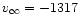 $v_{\infty}= -1317$