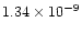 $1.34\times10^{-9}$