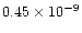 $0.45\times10^{-9}$