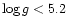 $\log g < 5.2$