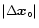 $\vert\Delta \vec{x}_{\circ}\vert$