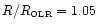 $R/R_{\hbox{\tiny OLR}}=1.05$