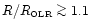 $R/R_{\hbox{\tiny OLR}}\mathrel{\mathchoice {\vcenter{\offinterlineskip\halign{\...
...\offinterlineskip\halign{\hfil$\scriptscriptstyle ...