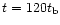 $t=120t_{\rm b}$