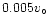 $0.005v_{\circ}$