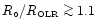 $R_{\circ}/R_{\hbox{\tiny OLR}}\mathrel{\mathchoice {\vcenter{\offinterlineskip\...
...\offinterlineskip\halign{\hfil$\scriptscriptstyle ...