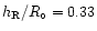 $h_{\rm R}/R_{\circ }=0.33$