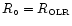 $R_{\circ}=R_{\hbox{\tiny OLR}}$