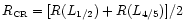$R_{\hbox{\tiny CR}}=[R(L_{1/2})+R(L_{4/5})]/2$
