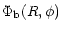 $\displaystyle \Phi_{\rm b}(R,\phi)$