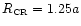 $R_{\hbox{\tiny CR}}=1.25 a$