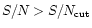 $S/N > S/N_{{\rm cut}}$