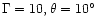 $\Gamma=10, \theta = 10\hbox{$^\circ$ }$