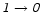 $\mathsfsl{1}\rightarrow\mathsfsl{0}$