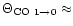 $\Theta_{\rm CO~1\rightarrow0}\approx$