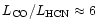 $L_{\rm
CO}/L_{\rm HCN}\approx6$