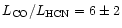 $L_{\rm
CO}/L_{\rm HCN}=6\pm2$