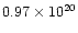 $0.97\times 10^{20}$