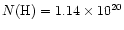 $N({\rm H})
= 1.14\times 10^{20}$