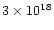 $3\times 10^{18}$