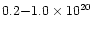 $0.2{-}1.0\times 10^{20}$