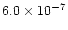 $6.0\times10^{-7}$
