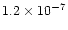 $1.2\times10^{-7}$