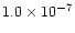 $1.0\times10^{-7}$