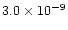 $3.0\times10^{-9}$
