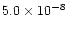$5.0\times10^{-8}$