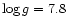$\log g = 7.8$