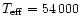 $T_{\rm eff} = 54\,000$