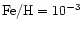 ${\rm Fe/H}=10^{-3}$