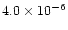 $4.0 \times 10^{-6}$