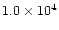 $1.0\times 10^4$