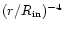$(r/R_{\rm in})^{-4}$