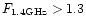$F_{\rm 1.4GHz} > 1.3$