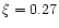 $\xi =0.27$