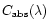 $C_{\rm abs}(\lambda)$