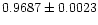 $\rm0.9687 \pm 0.0023$