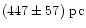 $ (447 \pm 57)~\rm pc $
