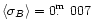 $ \langle\sigma_{B}\rangle = 0 \hbox{$.\!\!^{\rm m}$ }007$