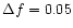 $ \Delta f = 0.05$