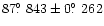 $\rm 87 \hbox{$.\!\!^\circ$ }843 \pm 0 \hbox{$.\!\!^\circ$ }262$